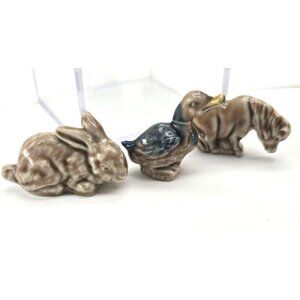 Miniature Wade Figurines Set Of 3 Rabbit Duck & Horse Made in England JE166